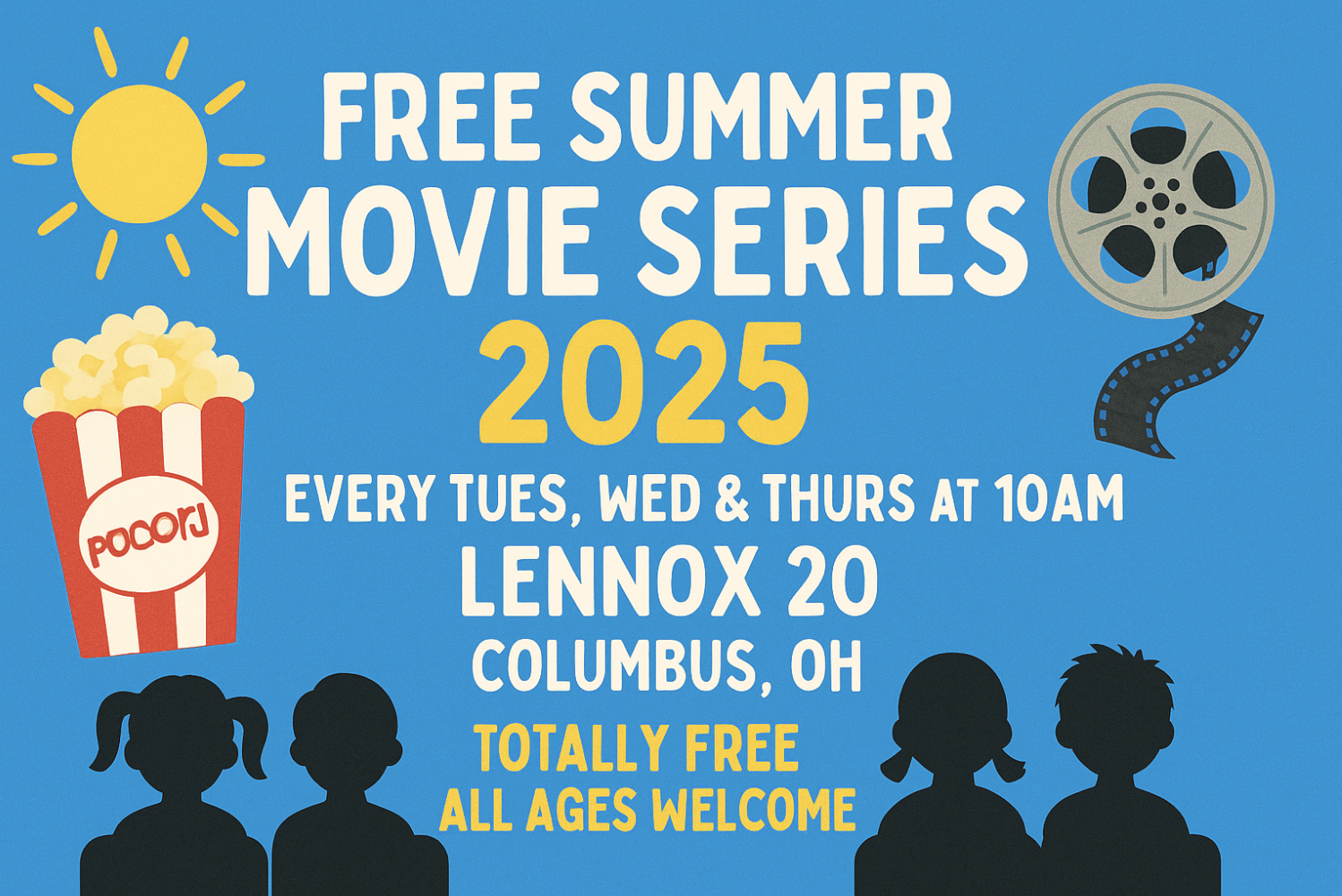 Free Summer Kids Movies in Columbus – 2025 Lineup at Lennox 20